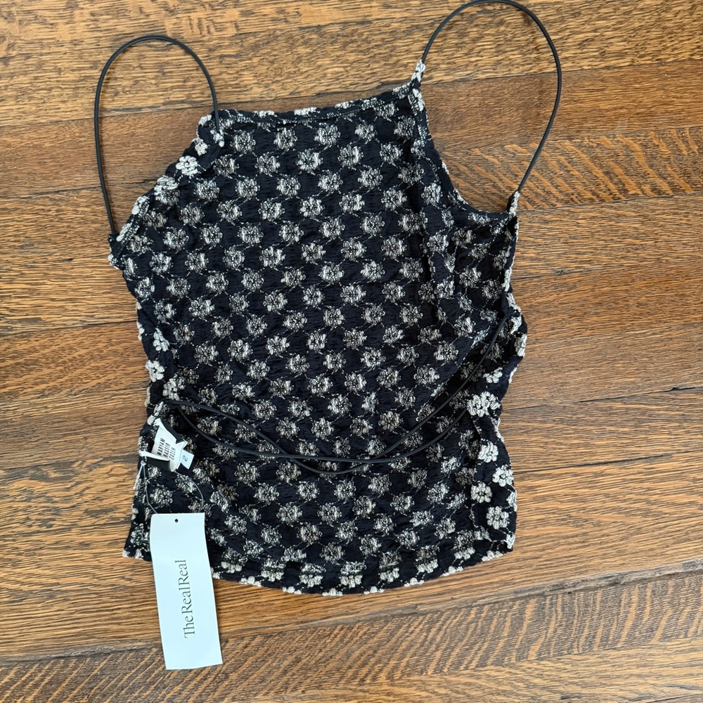 NWT Maryam Nassir Zadeh Backless Textured Knit Top – Size 2 - Picture 3 of 5